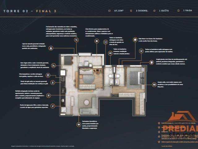 Apartamento à venda, 67 m² - Royal Park - São José dos Campos/SP