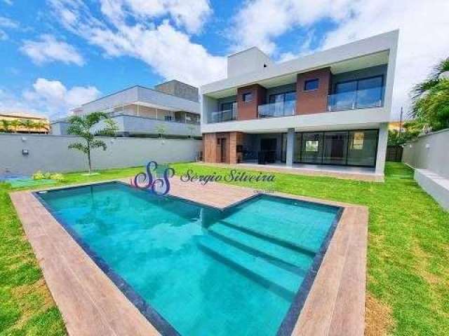 Mansão no Alphaville Fortaleza com 5 suítes, piscina, fino acabamento