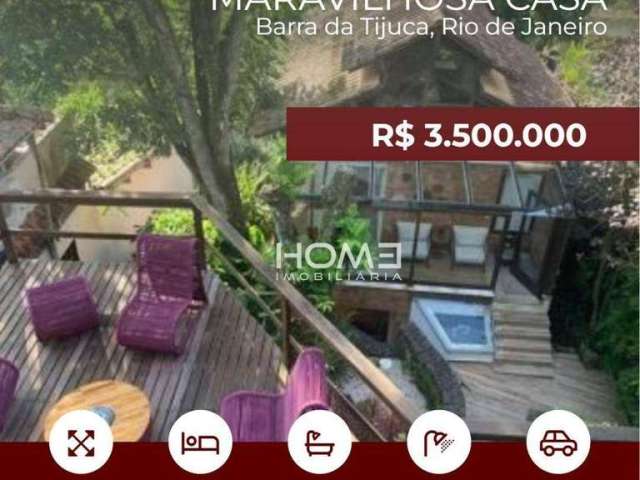 Lindíssima Casa na Barra da Tijuca, 3 Quartos Suítes, 444 m²