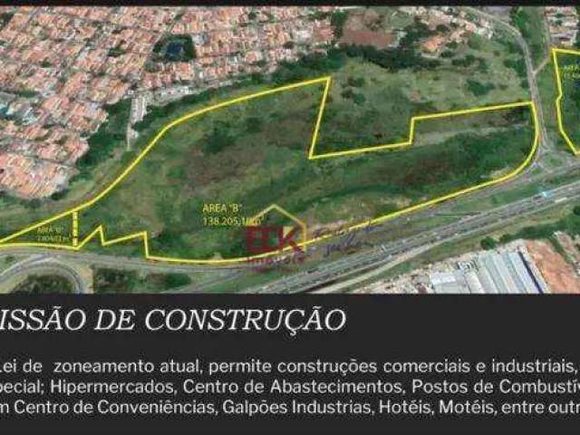 Área - 156.000 m2  - São José dos Campos - Próx. Vista Verde - Comercial e Industrial! OPORTUNIDADE!