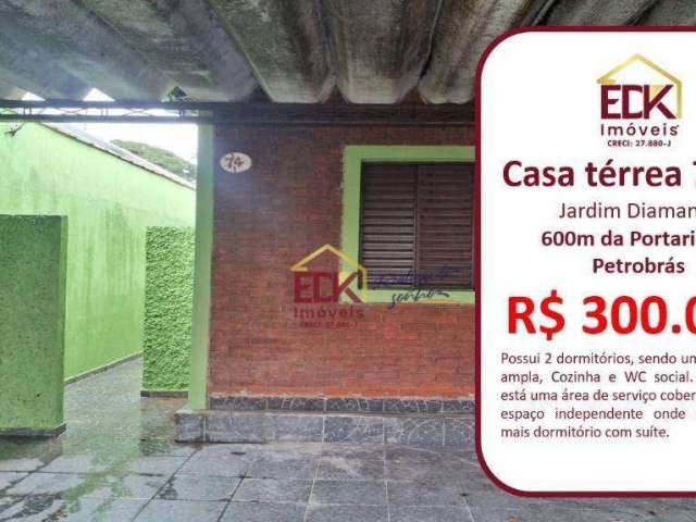 Casa com 2 dormitórios à venda, 72 m² por R$ 300.000,00 - Jardim Diamante - São José dos Campos/SP