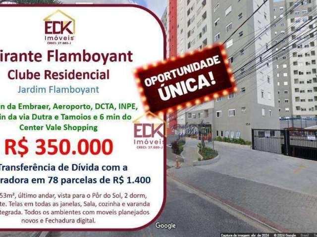 Apartamento com 2 dormitórios à venda, 53 m² por R$ 350.000,00 - Parque Residencial Flamboyant - São José dos Campos/SP