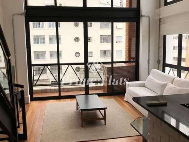 Flat disponível para locação no Condomínio Edifício Loft São Paulo II, com 75m², 1 dormitório e 2 vagas