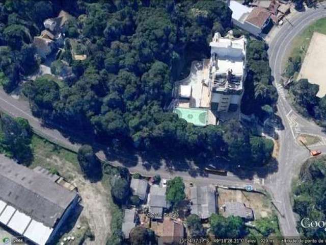 Terreno 2100m² bem localizado no bairro Cascatinha, 400mts da Manoel Ribas, leve aclive, com bosque, murado por 3 lados, acesso asfaltado, entre prédio e residência de alto padrão