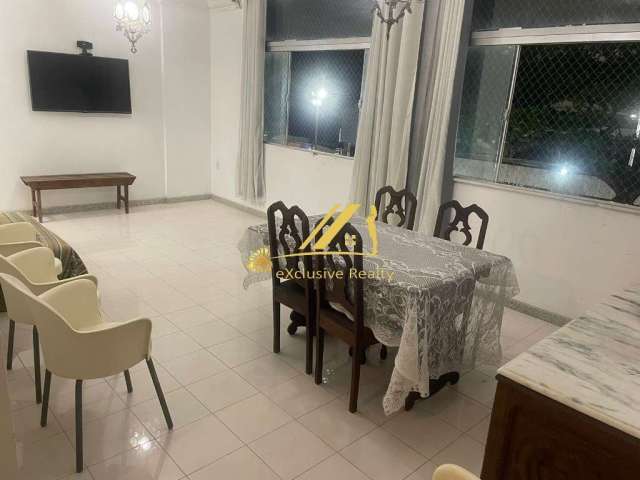 Apartamento super espaçoso em Ondina, com vista mar, bem no circuito do Carnaval. 132m2, 3 quartos. Portaria 24hs, sem elevador, 2 vagas de garagem!