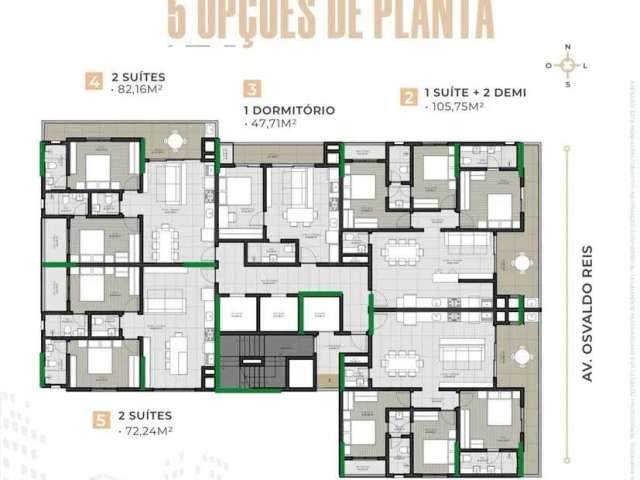 Apartamento em construção com 01 dormitório à venda - Fazendinha, Itajaí