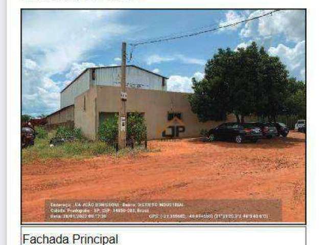 Galpão à venda, 886 m² por R$ 844.420,06 - Distrito Industrial - Pradópolis/SP