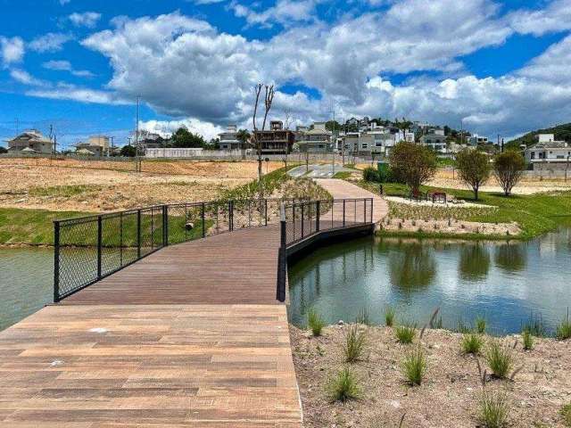 Terreno no Reserva da Pedra à venda com fundos lago e vista livre - Palhoça/SC .