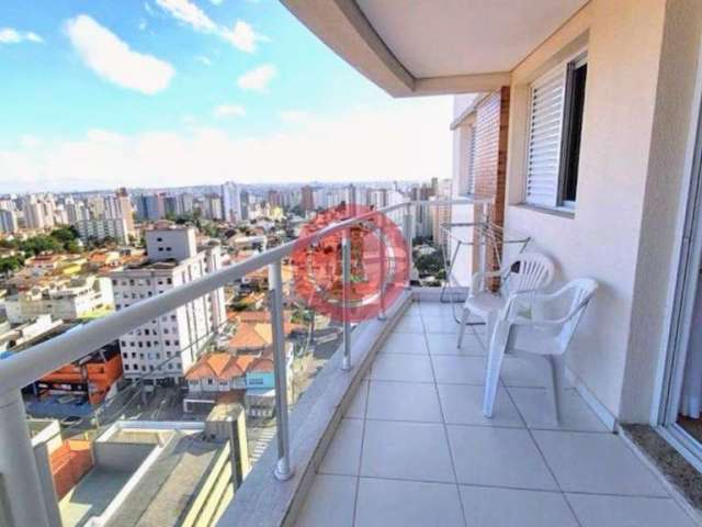 Apartamento de 90m3 para venda no 17º andar com vista livre e face norte, 3 quartos, varanda e lazer completo no Jardim Bela Vista em Santo André SP