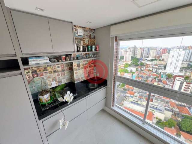 Apartamento de 87m2 reformado e em andar alto com 3 Quartos com varanda gourmet e 3 banheiros à venda na Vila Bastos em Santo André/SP