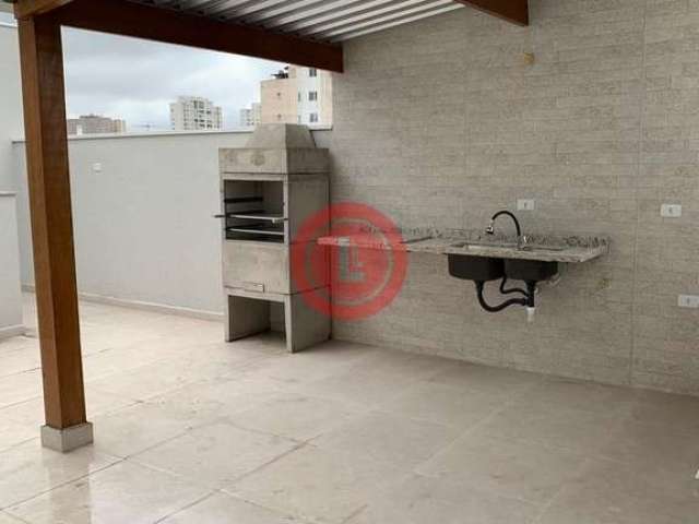 Cobertura duplex nova com churrasqueira e elevador, para venda no Bairro Santa Maria em Santo André-SP.