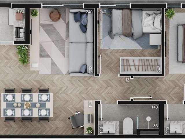 Apartamento com 2 quartos à venda na Avenida Visconde de Guarapuava, 1482, Alto da Rua XV, Curitiba, 52 m2 por R$ 556.000