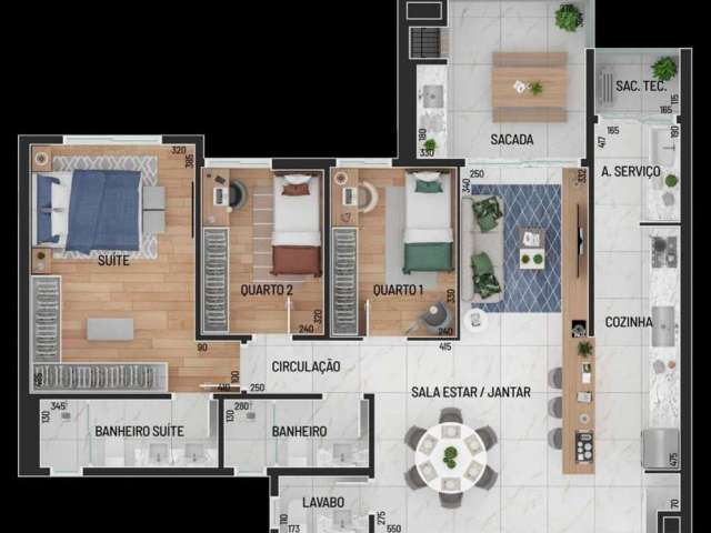 Apartamento com 3 quartos à venda na Rua Clara Vendramin, 275, Mossunguê, Curitiba, 110 m2 por R$ 1.142.180