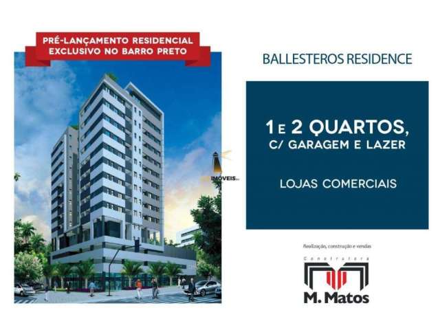 Apartamento à venda, 1 quarto, 1 suíte, 1 vaga, Barro Preto - Belo Horizonte/MG