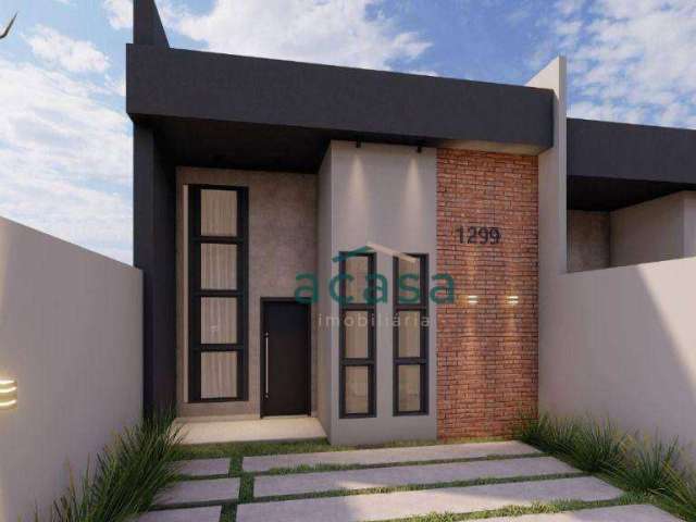 Casa com 1 suíte mais 2 dormitórios à venda, 90 m² por R$ 435.000 - Veredas - Cascavel/PR