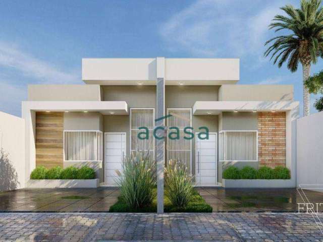 Casa com 2 suítes à venda, 62 m² por R$ 367.900 - Santa Cruz - Cascavel/PR