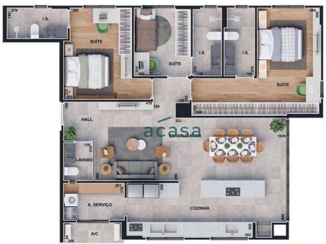 Apartamento com 3 dormitórios à venda por R$ 1.140.000,00 - Tropical  - Cascavel/PR