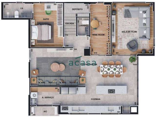 Apartamento Duplex com 4 dormitórios à venda, 264 m² por R$ 2.560.000,00 - Tropical  - Cascavel/PR