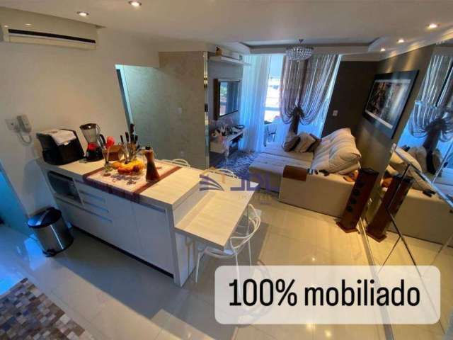 Apartamento 100% mobiliado! Porteira fechada!