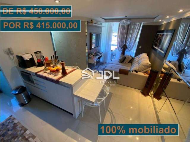 Apartamento 100% mobiliado! Porteira fechada!