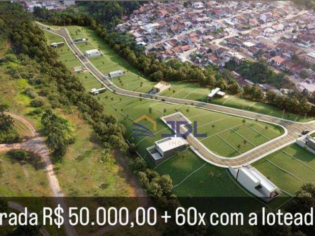 Terrenos direto com a loteadora! Entrada de 50 mil reais + parcelamento direto em 60x