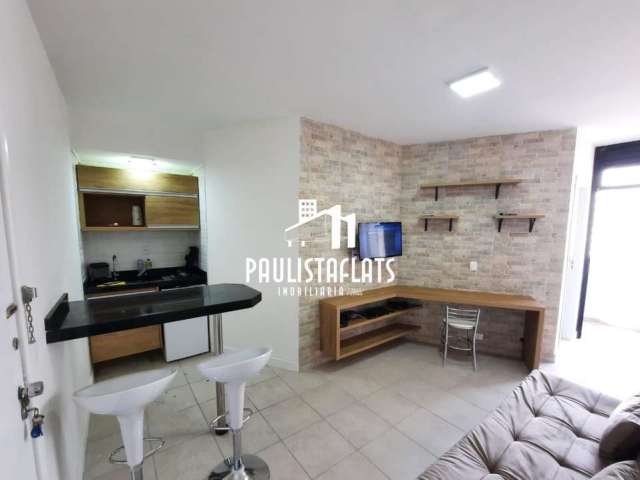 Apartamento com 1 quarto para alugar na Avenida Miruna, Indianópolis, São Paulo, 32 m2 por R$ 2.300