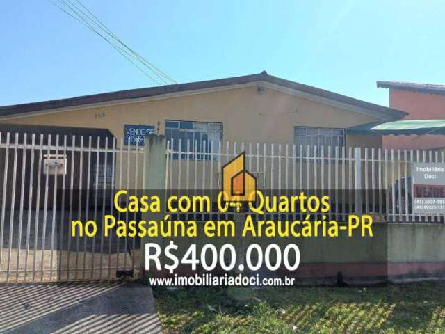 Casa com 4 dormitórios à venda, 110 m² por R$ 400.000,00 - Passauna - Araucária/PR