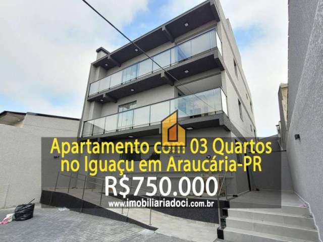 Apartamento com 3 dormitórios à venda, 107 m² por R$ 750.000,00 - Iguaçu - Araucária/PR