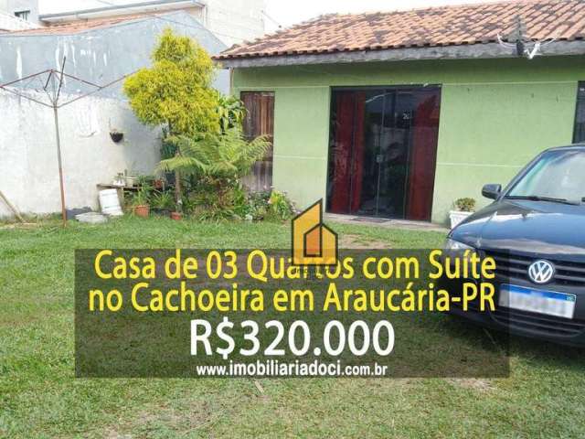 Casa com 3 dormitórios à venda, 70 m² por R$ 320.000,00 - Cachoeira - Araucária/PR