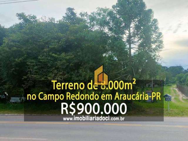 Terreno à venda, 8000 m² por R$ 900.000,00 - Campo Redondo - Araucária/PR