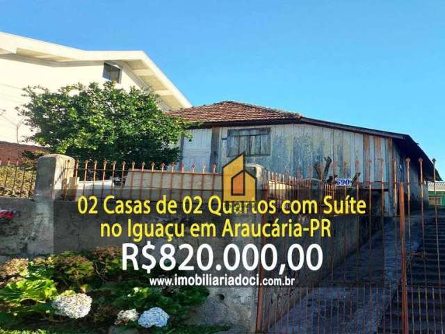 2 Casas de 02 Quartos no Iguaçu em Araucária-PR  - A venda por R$ 820.000,00