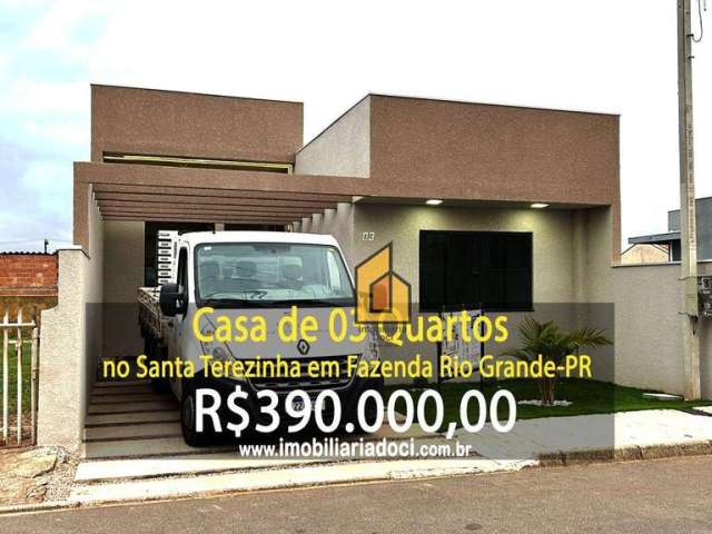 Casa de 03 Quartos no Santa Terezinha em Fazenda Rio Grande-PR  - A venda por R$390.000,00