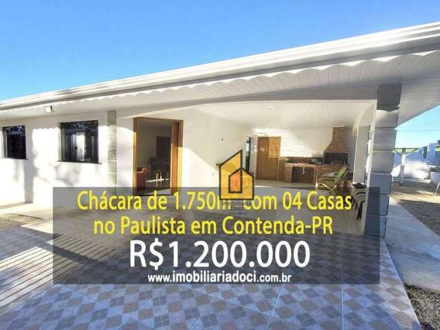 Chácara de 1.750m² no Paulista em Contenda-PR  - A venda por R$1.200.000,00