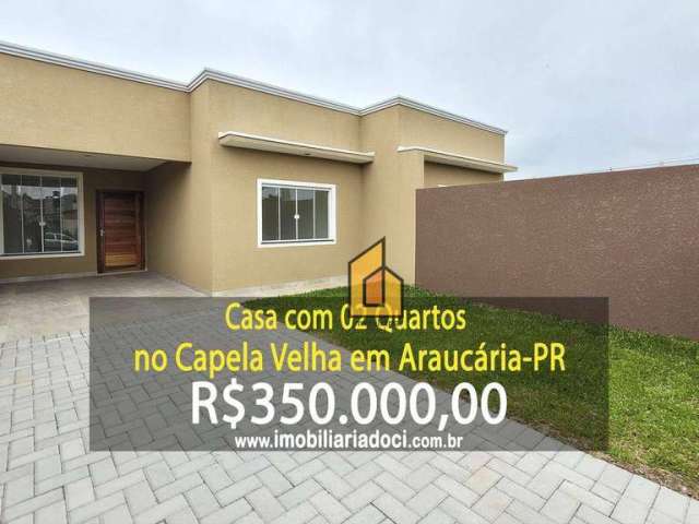 Casa com 02 Quartos no Capela Velha em Araucária-PR  - A venda por R$350.000,00