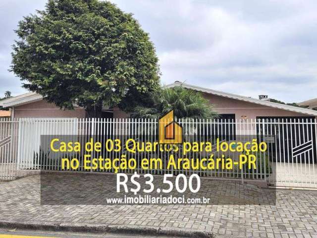 Casa com 02 Quartos para locação no Estação em Araucária-PR  - Locação por R$3.500,00