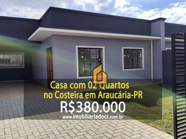 Casa com 02 Quartos no Costeira em Araucaria-PR  - A venda por R$380.000,00