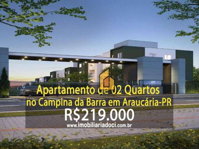 Apartamento de 02 Quartos no Campina da Barra em Araucária-PR