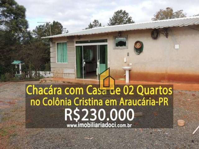 Chácara com 2 dormitórios à venda, 1500 m² por R$ 230.000,00 - Colônia Cristina - Araucária/PR