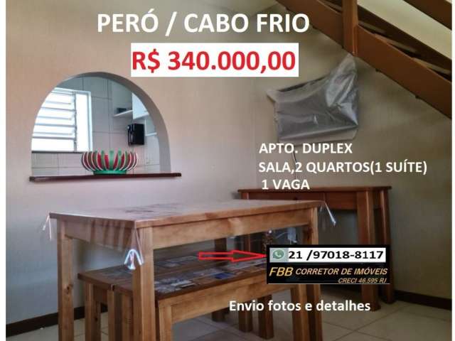 Peró- Apto. Duplex- Reformado- 2 Quartos(1 suíte)-1 Vaga