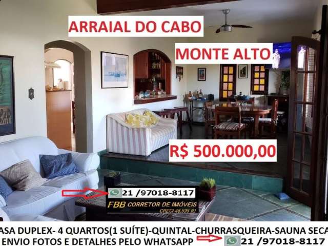 Monte Alto-R$ 500 Mil- 4 Quartos(1 Suíte)-terreno 360 m²