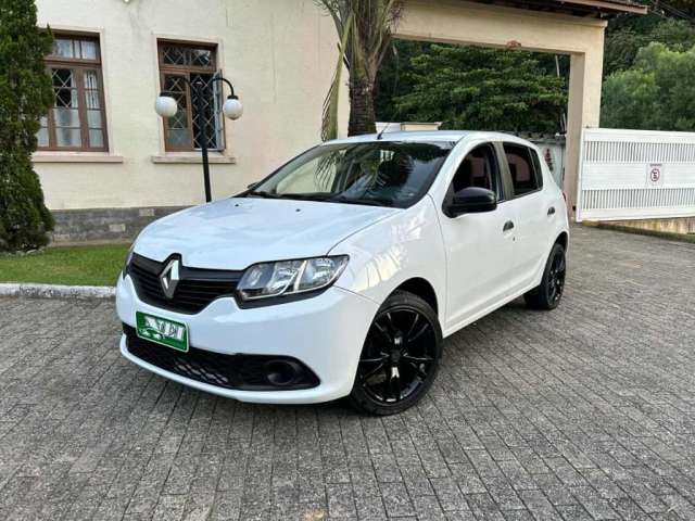 Renault Sandero Authentique Flex 1.0 12V 5p - Branca - 2017/2018