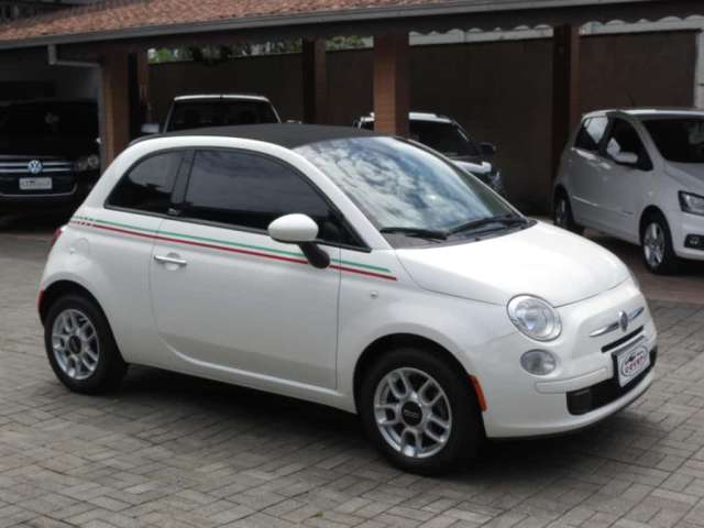 Fiat 500 Cabriolet Dualogic Hat. 1.4 8V - Branca - 2014/2015