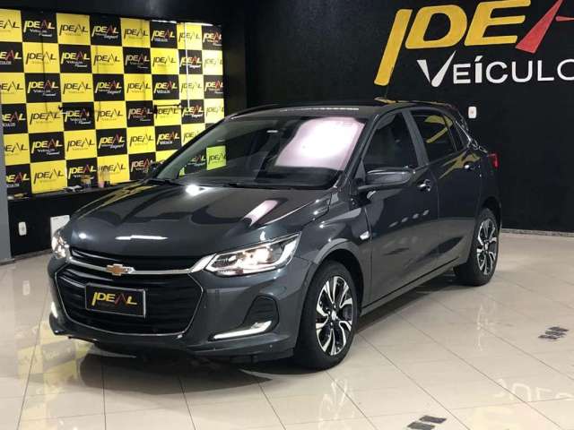 Chevrolet Onix Prem. 1.0 TB - Cinza - 2023/2024