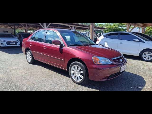 Honda Civic Sedan LX 1.7 16V 115cv Mec. 4p - Bordô - 2002/2003