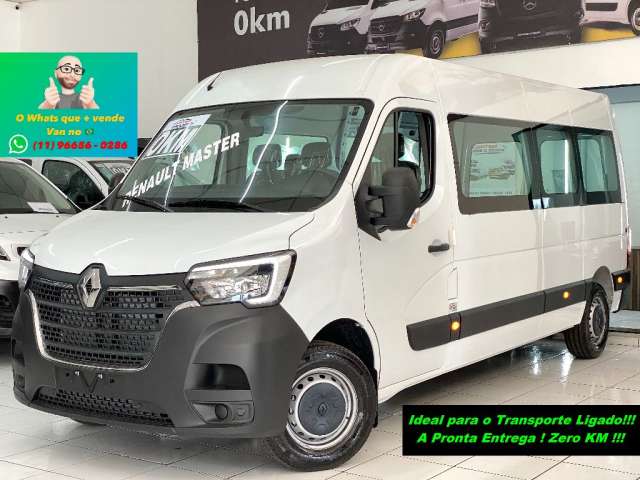 Renault - Master 2.3 Vitrê L3H2 Completa com Ar traseiro!!! Ideal para o Transporte Escolar Ligado!!