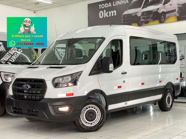 Ford Transit L3H2 410L Minibus Passageiro 15lugares Zero KM Ano 2023/2024 Pronta Entrega!!