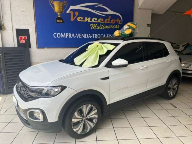 VW TCROSS 200 TSI COMF 2020 TETO SOLAR PANORÂMICO COMPLETO VEICULO SUPER NOVO  ACEITAMOS CARRO NA TR