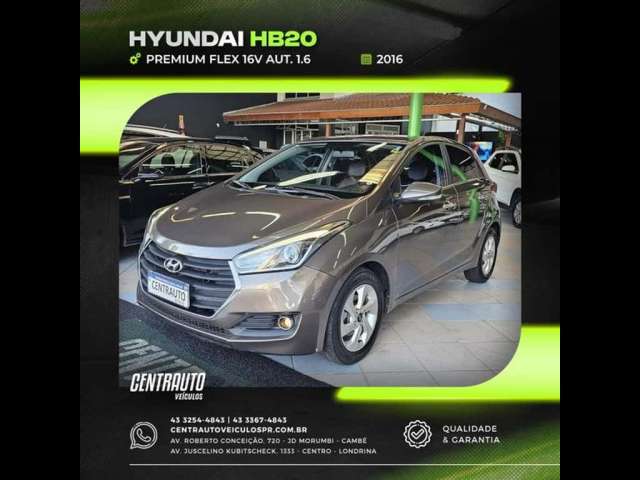 HYUNDAI HB20 PREMIUM 1.6 FLEX 16V AUT. 2016