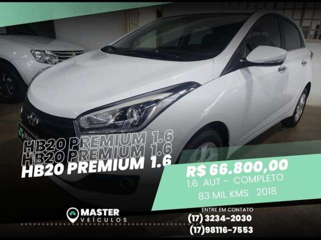 Hyundai HB20 1.6 Automático Premium 2018