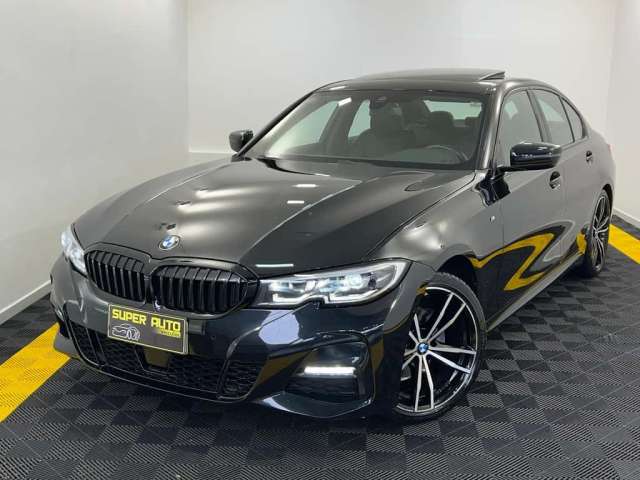 BMW 320i MODERN SPORT 2.0T 184CV , TETO SOLAR E ACC - Preta - 2020/2021